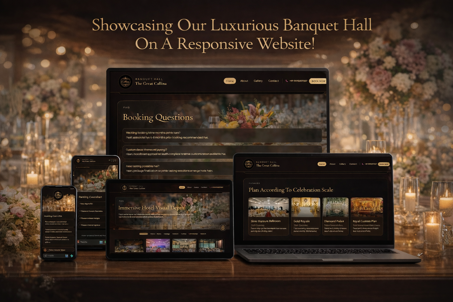 The Great Callina Banquet Hall Website - Real Client Project by Chetan Thakur